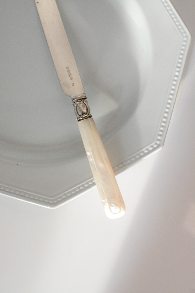 antique Mother of Pearl Dessert Knife