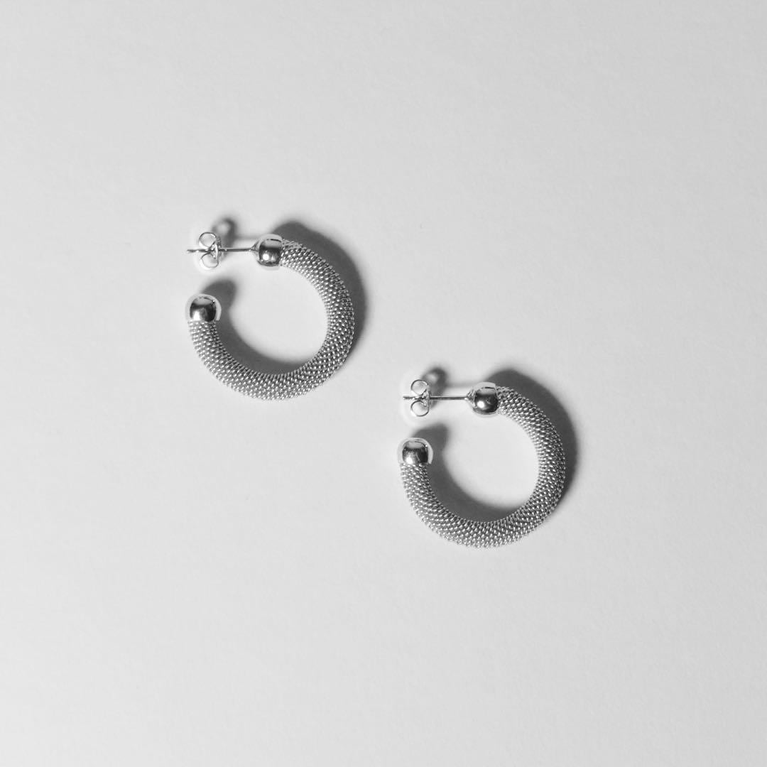 ヴィンテージ イタリア製 シルバー925 ねじれ デザイン ピアス