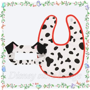 101匹わんちゃん ベビースタイ&ヘアバンド パーク限定 東京 ディズニー ランド シー ホワイト ダルメシアン よだれ掛け ベビーグッズ エプロン 赤ちゃん用品