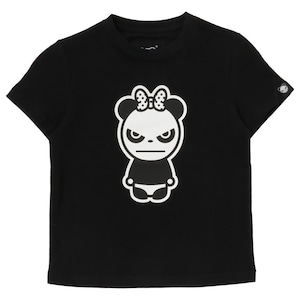 送料無料 【HIPANDA ハイパンダ】キッズ Tシャツ KID'S LADY HIPANDA LOGO BASIC PRINT SHORT SLEEVED T-SHIRT / WHITE・BLACK