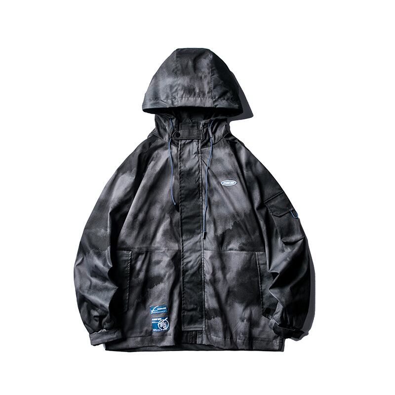 【新作】【送料無料】 Yidao、ヴィンテージの秋の服、新しいeseパーソナリティ絞り染めのフード付きオーバーオールジャケット、トレンディなカジュアルオールマッチジャケットボーイズ-アリババ オータム 秋物 ビンテージ hip6-161130911271699