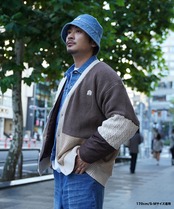 【#Re:room】PATCHWORK DESIGN KNIT CARDIGAN［REK127］