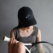 Ball黒猫.デニムツイルローキャップ