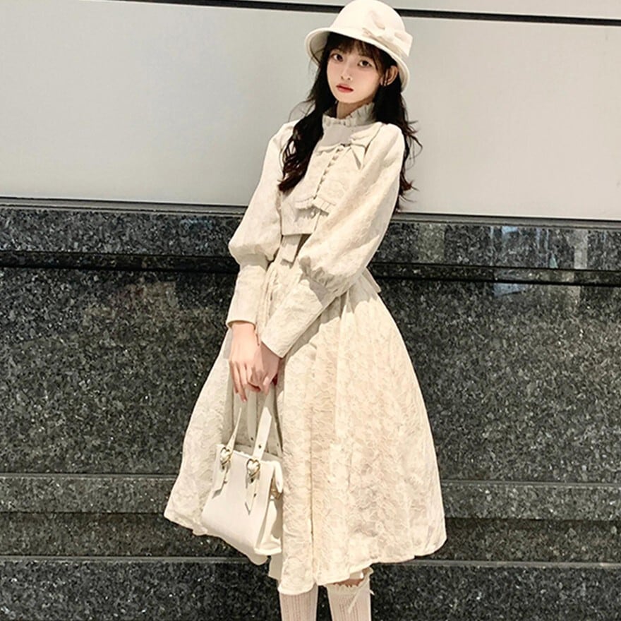 量産型ロリィタ クラロリ 控えめ セットアップ ケープ ワンピース フレンチガーリー