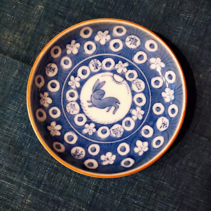 ma609⑥『兎 豆皿手塩皿 ５枚』　/骨董品 古美術 古道具 アンティーク ma609⑥『兎 豆皿手塩皿 5枚』 /骨董品 古美術 古道具 アンティーク