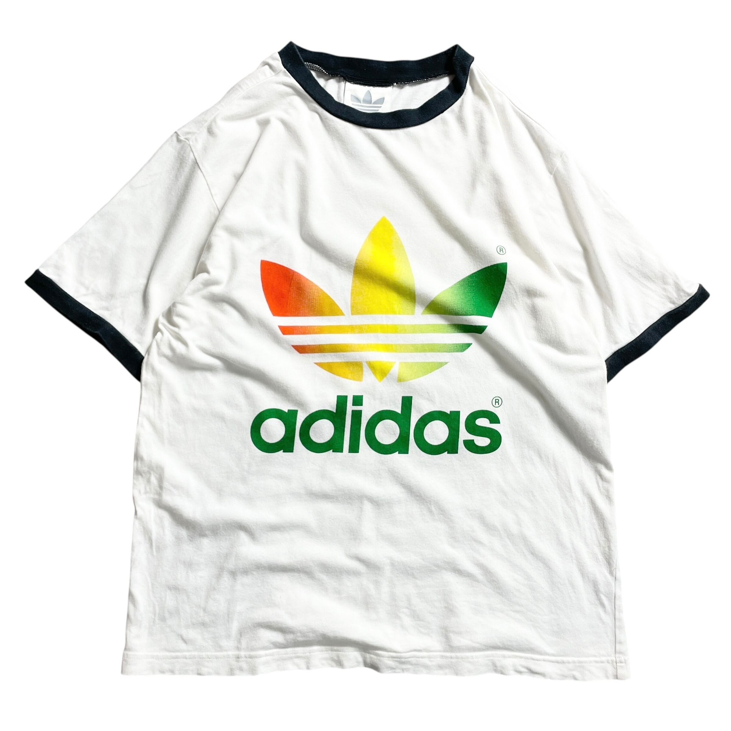 90s-00s adidas リンガー vintage T-shirt