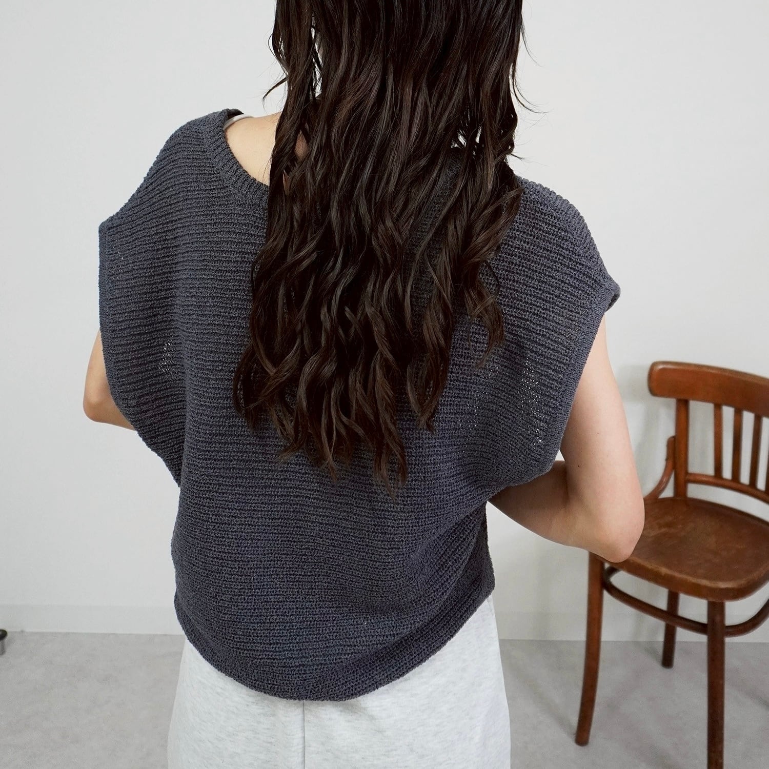 2WAY畦編みクロスベスト 5145938 (0418) | gossara(ゴサラ)