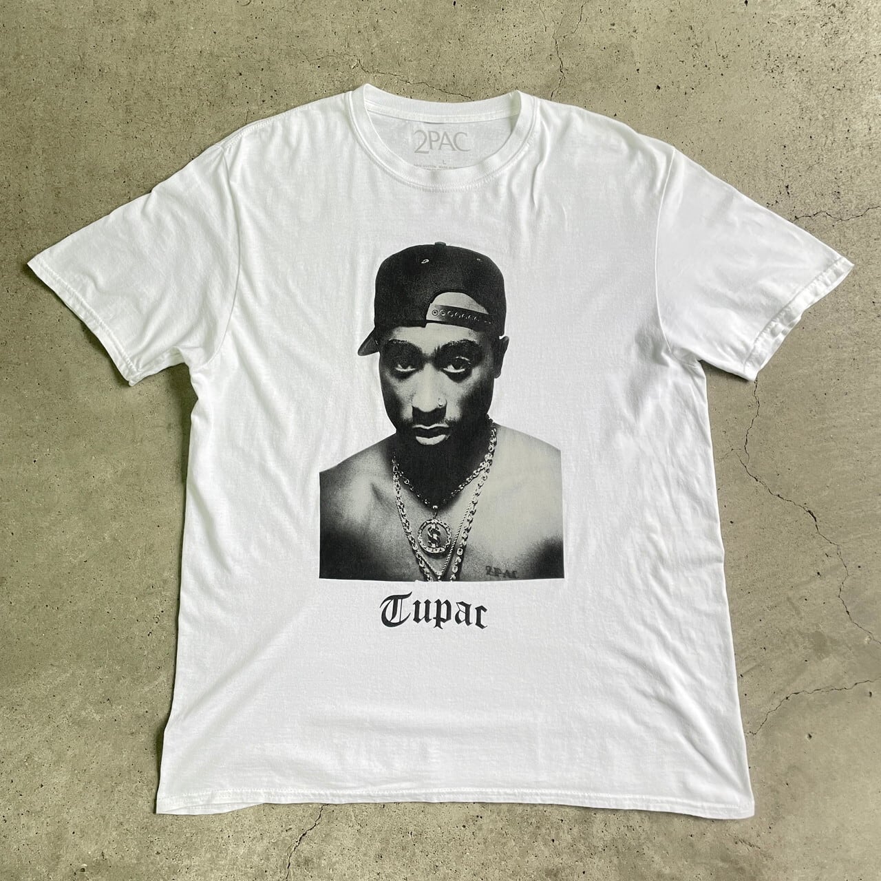 2PAC フォトプリント ラップTシャツ メンズL 古着 TUPAC ツーパック 