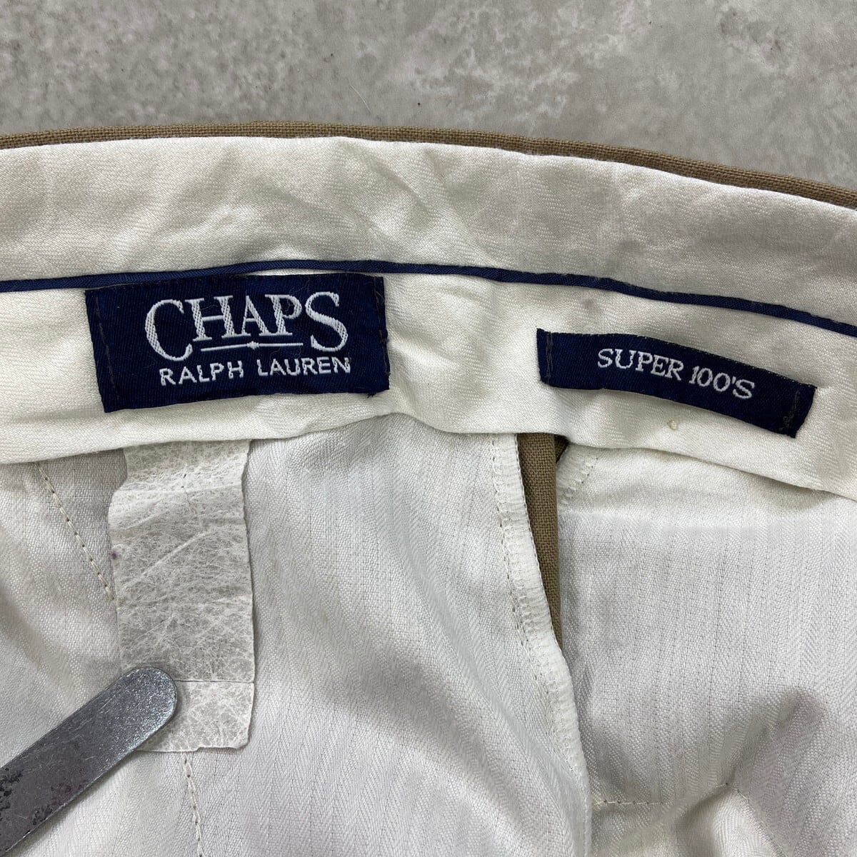 90年代 CHAPS RALPH LAUREN ラルフローレン 2タック ワイド ウール