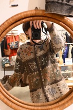 1980’s~ AUSTRIA STEGER Schurwolle Wool Floral Pattern Cardigan／38