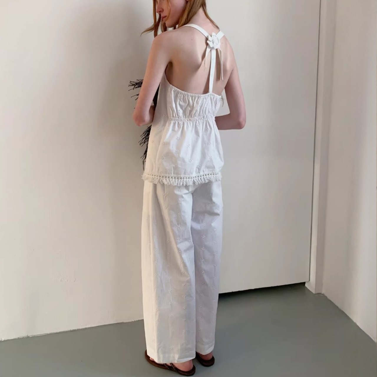 Fleur Broderie Wide Pants F0609