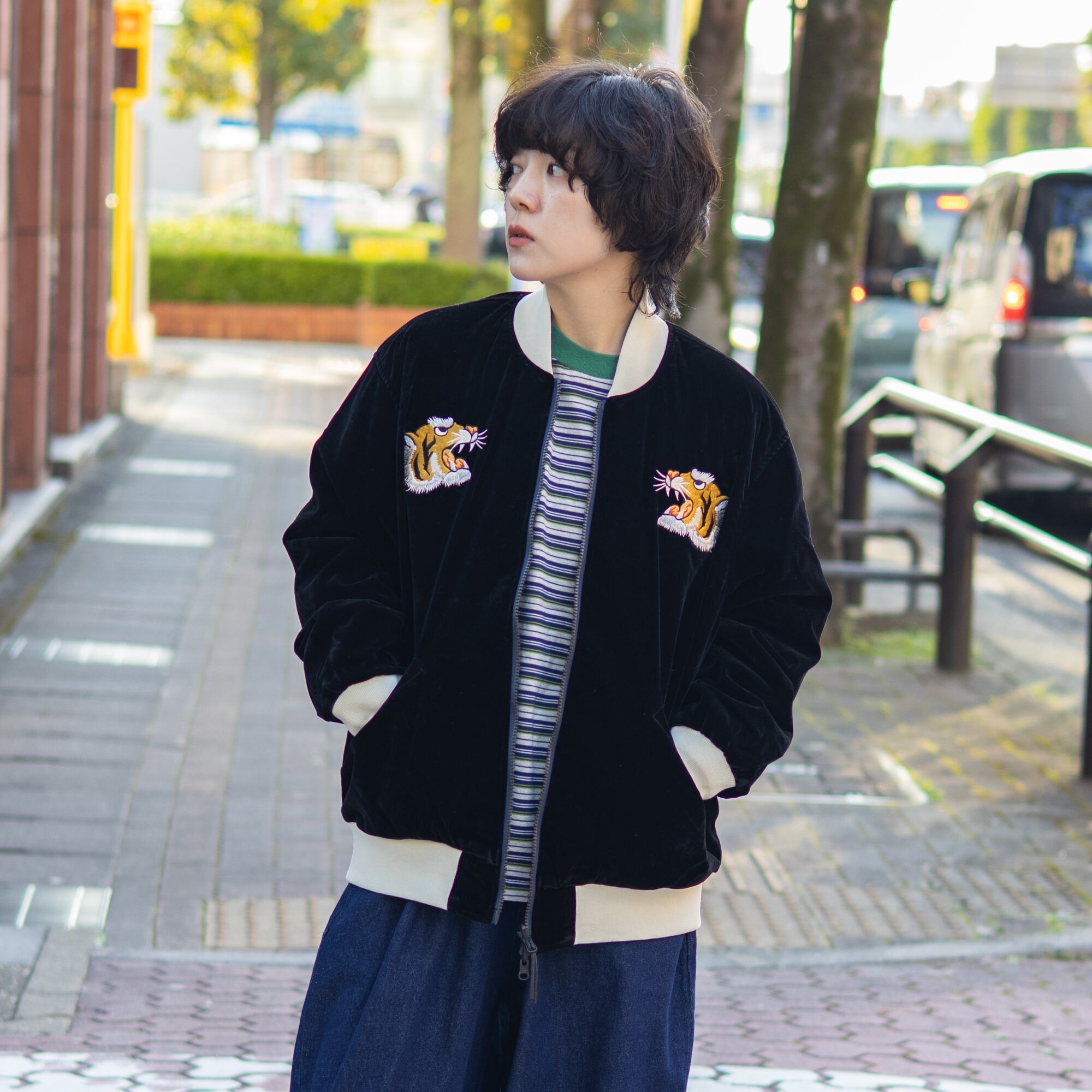 UNISEX】ジャパンスペシャル リバーシブル スカジャン ダウン