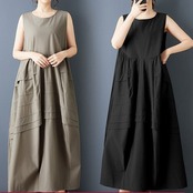 立体 切替 フレアワンピース  30218