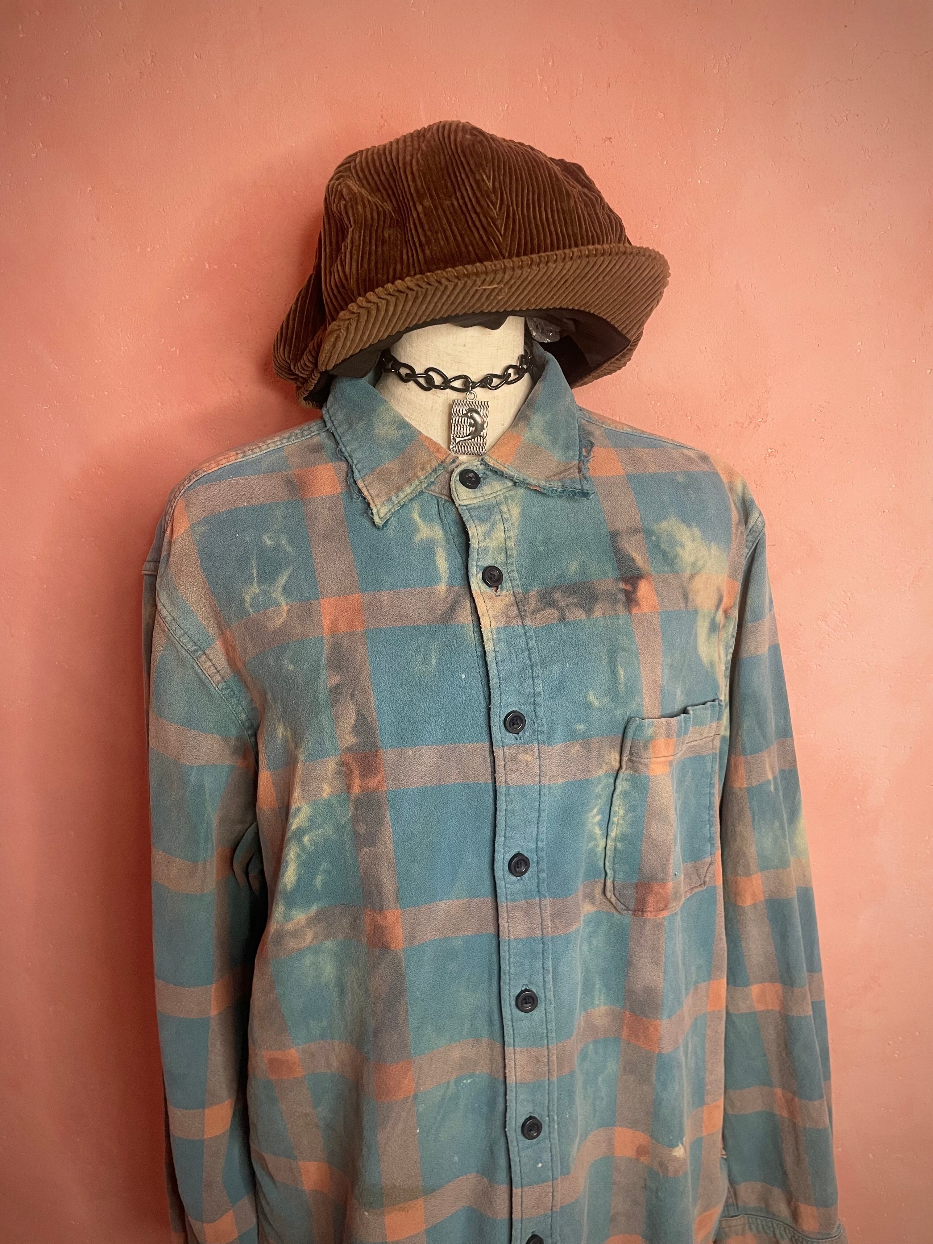 used custom bleach flannel shirt[Disarmed]