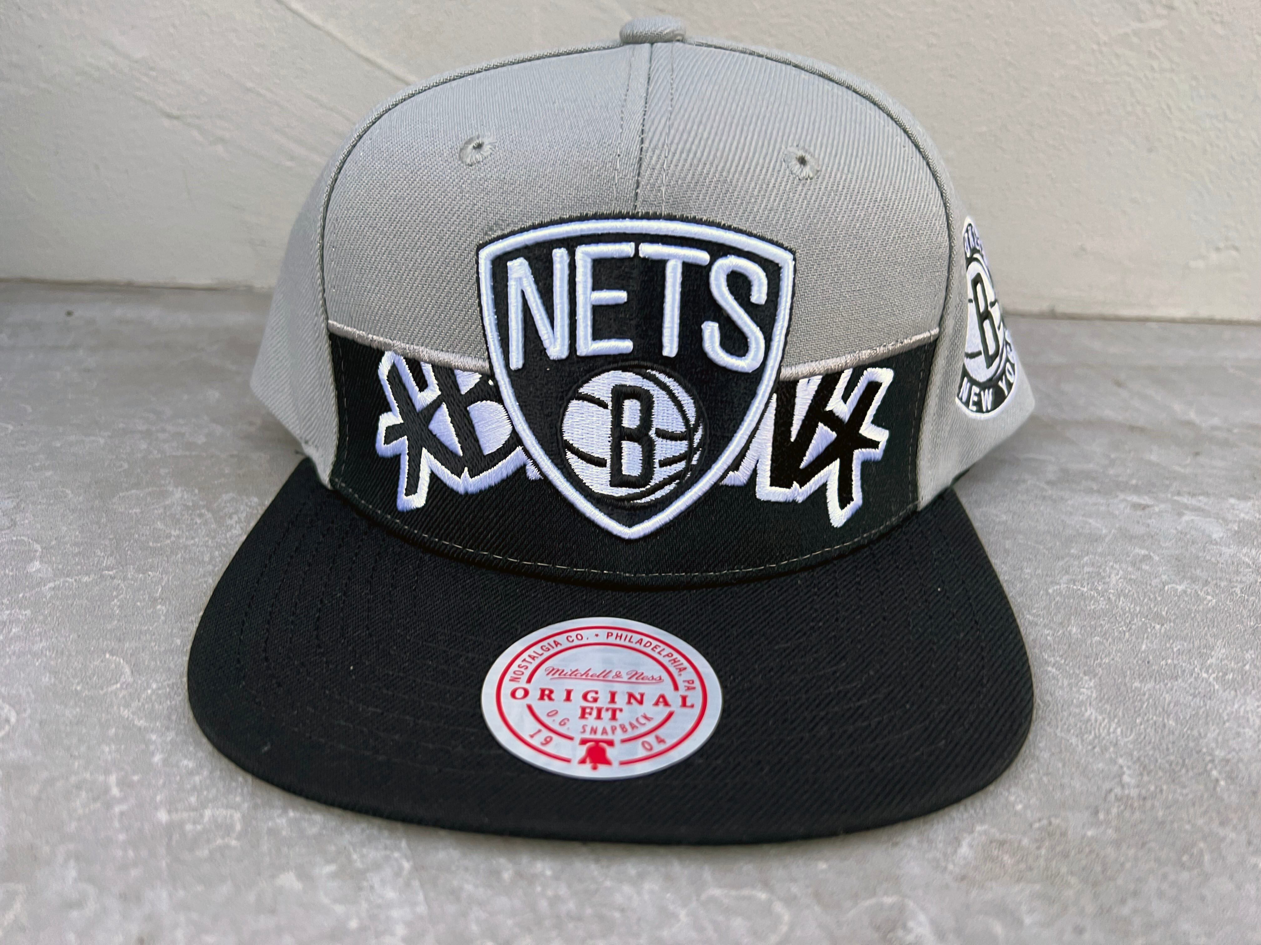 Mitchell & Ness 限定 Brooklyn NETS GREY CAP スナップバック WATANABI サイドLOGO