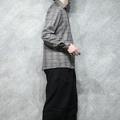 design check knit shirt brown