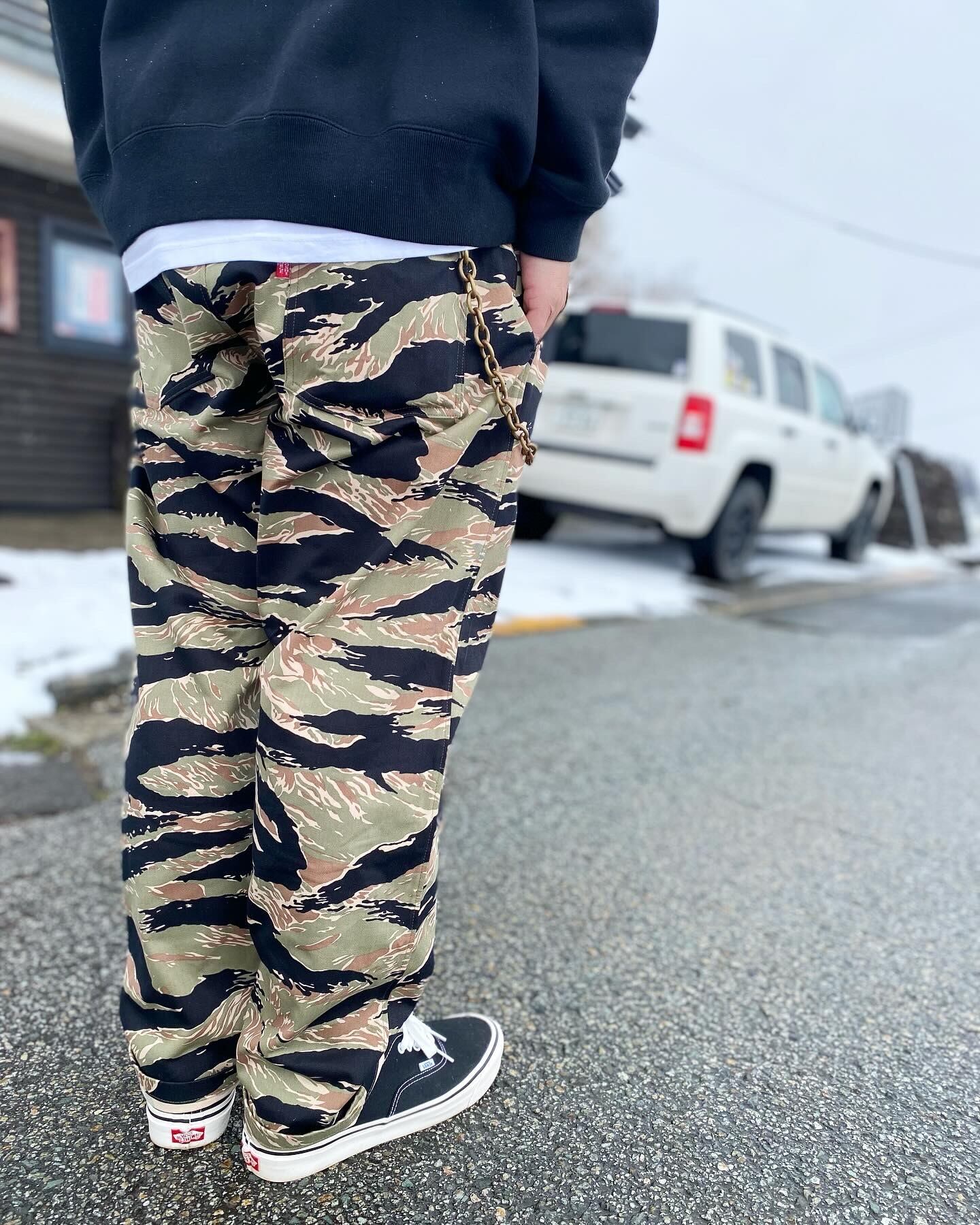 OG CLASSIC PANTS -Moss Green Tiger Camouflage- | ONAOSHI GEORGE 