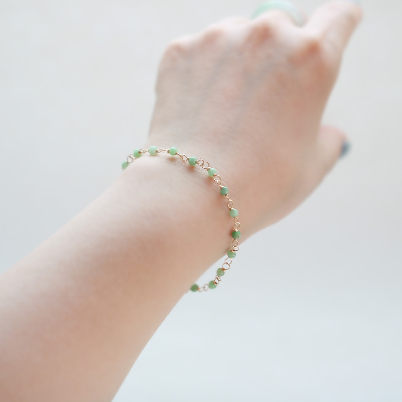 翡翠眼鏡留めブレスレット 緑 jade jadeite A貨翡翠  jd_br1000_g