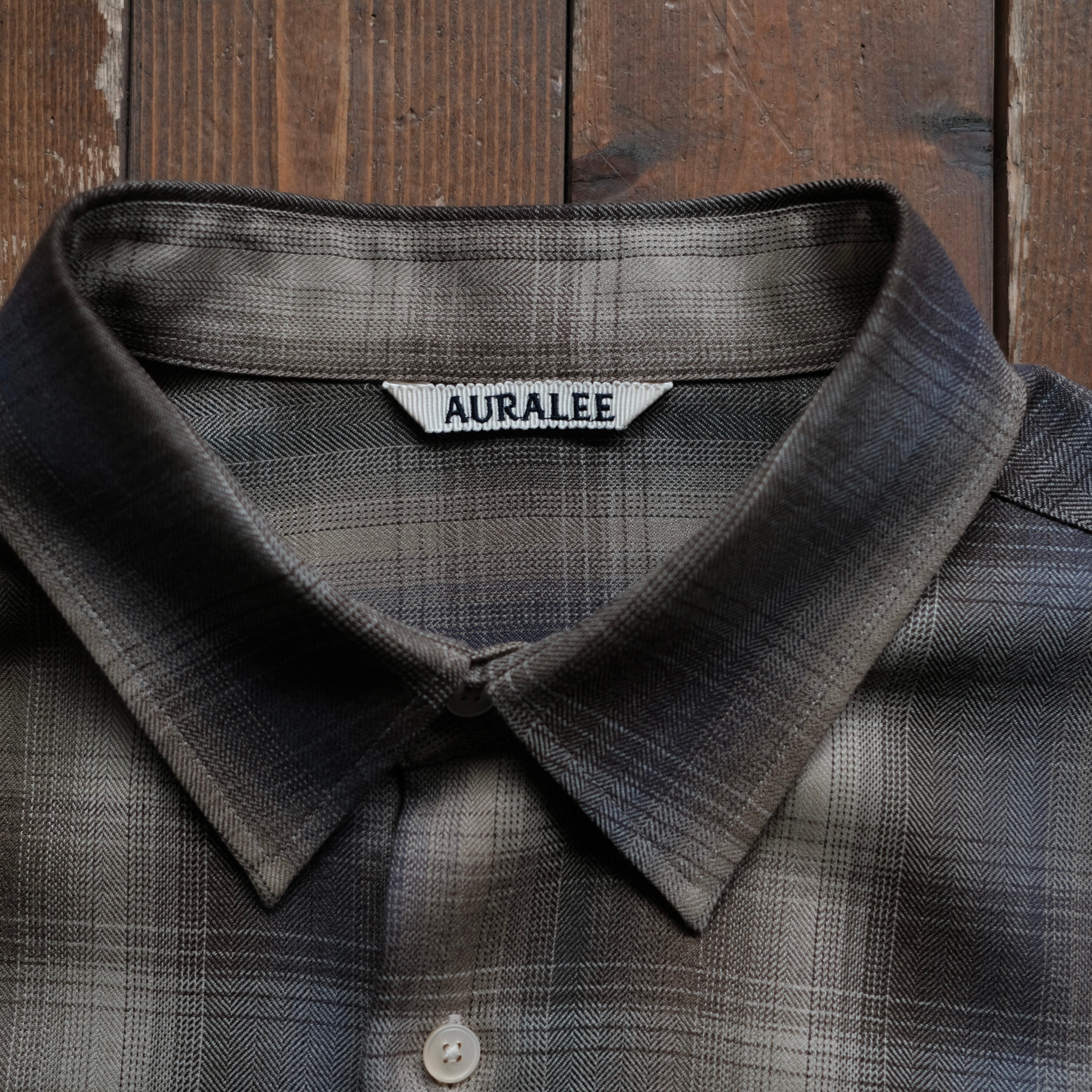 AURALEE 25AW LIGHT WOOL CHECK SHIRT | safarionline