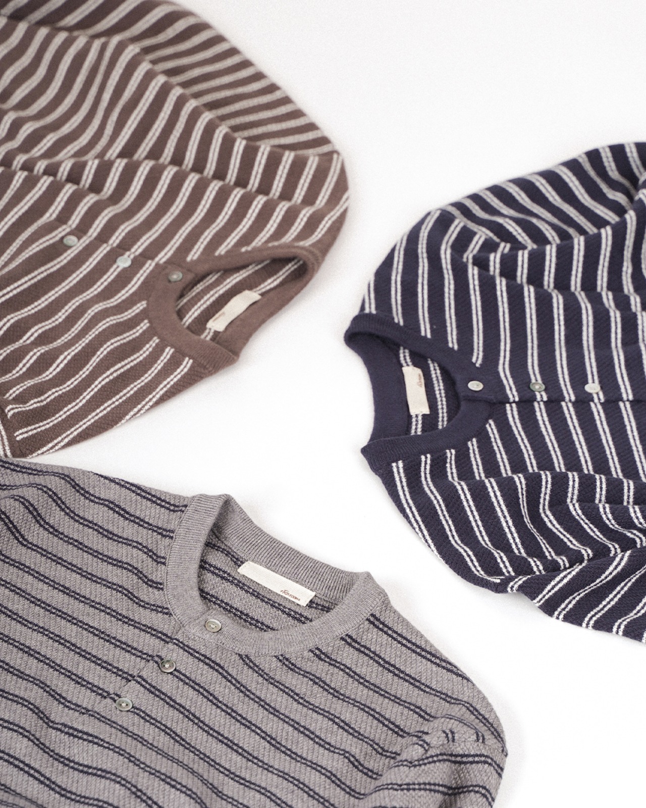 【#Re:room】HENRI NECK BORDER CREW KNIT［REK166］