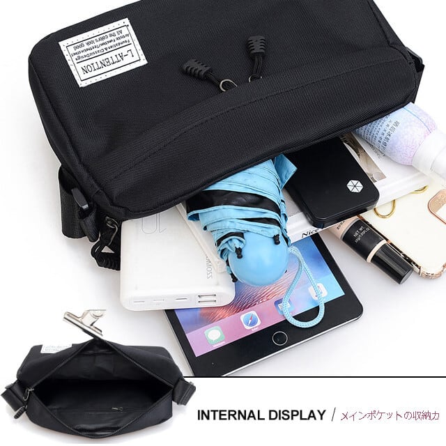 ショルダーバッグ メンズ レディース 4color ブラック グレー ブルー