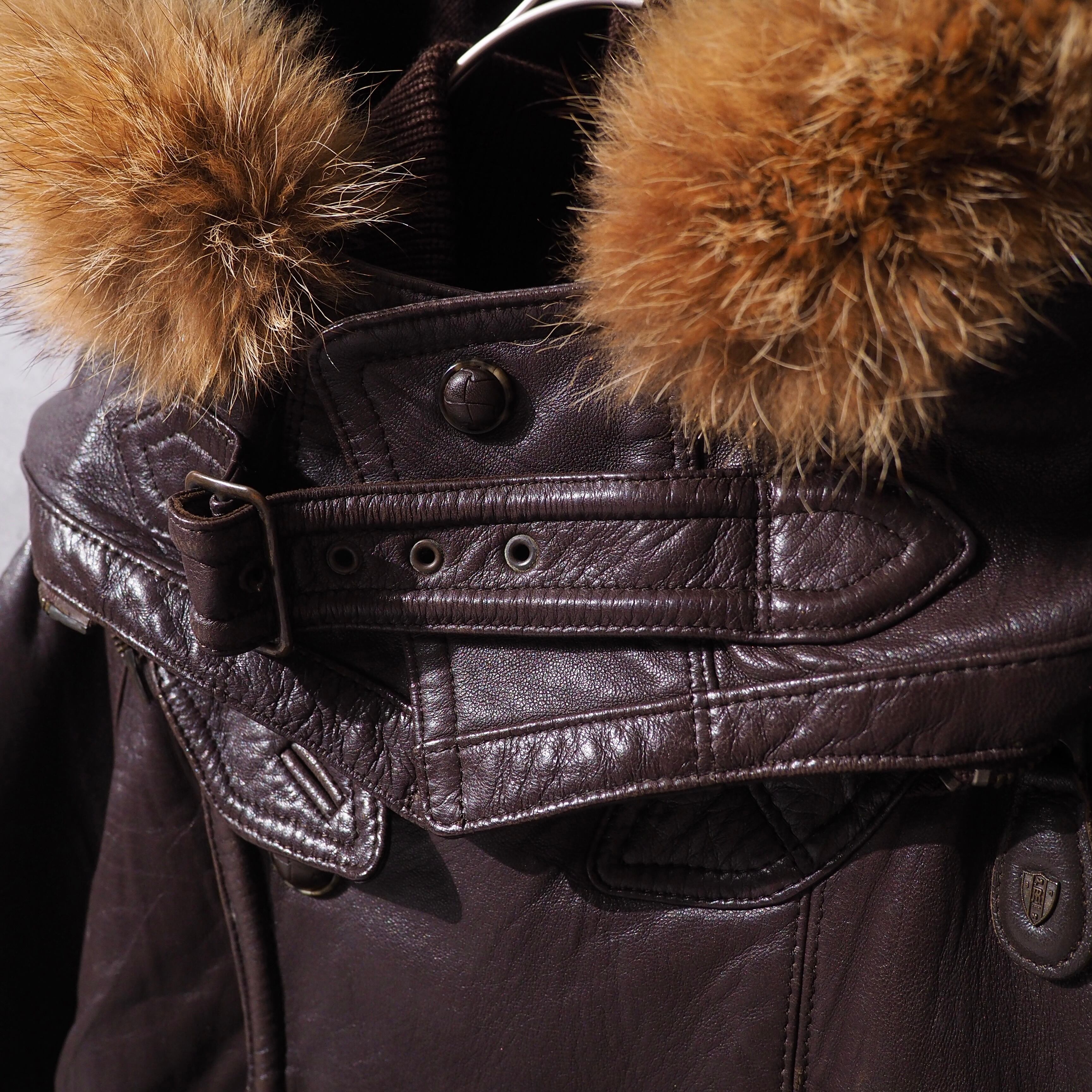 1980s " Monsieur NICOLE " Special N2-A sampling vintage Sheep leather jacket ムッシュニコル N2-A サンプリング レザージャケット