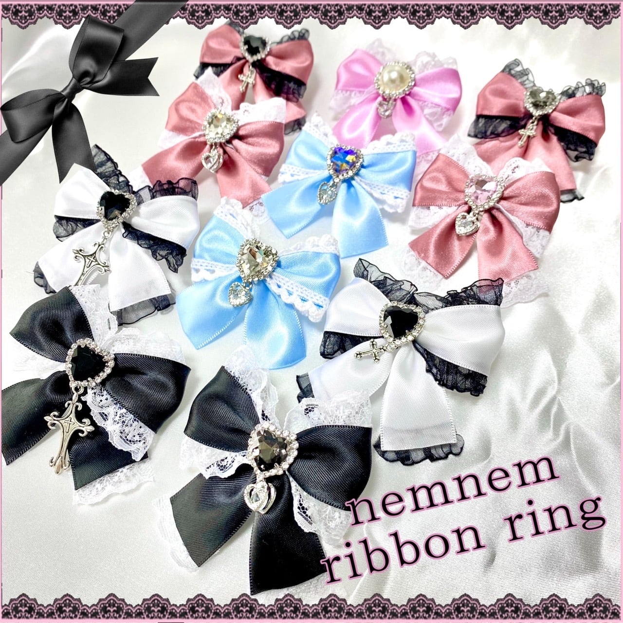 ʚ nemnem ribbon ring ɞ ハンドメイド ハンドメイドアクセサリー