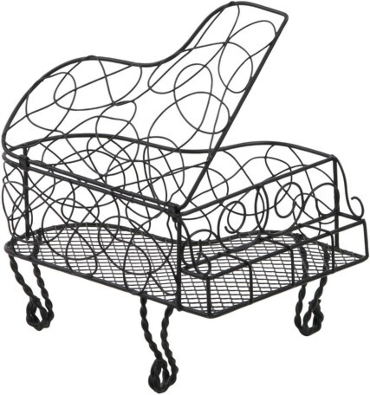 ワイヤー ピアノL ホワイト/ブラック