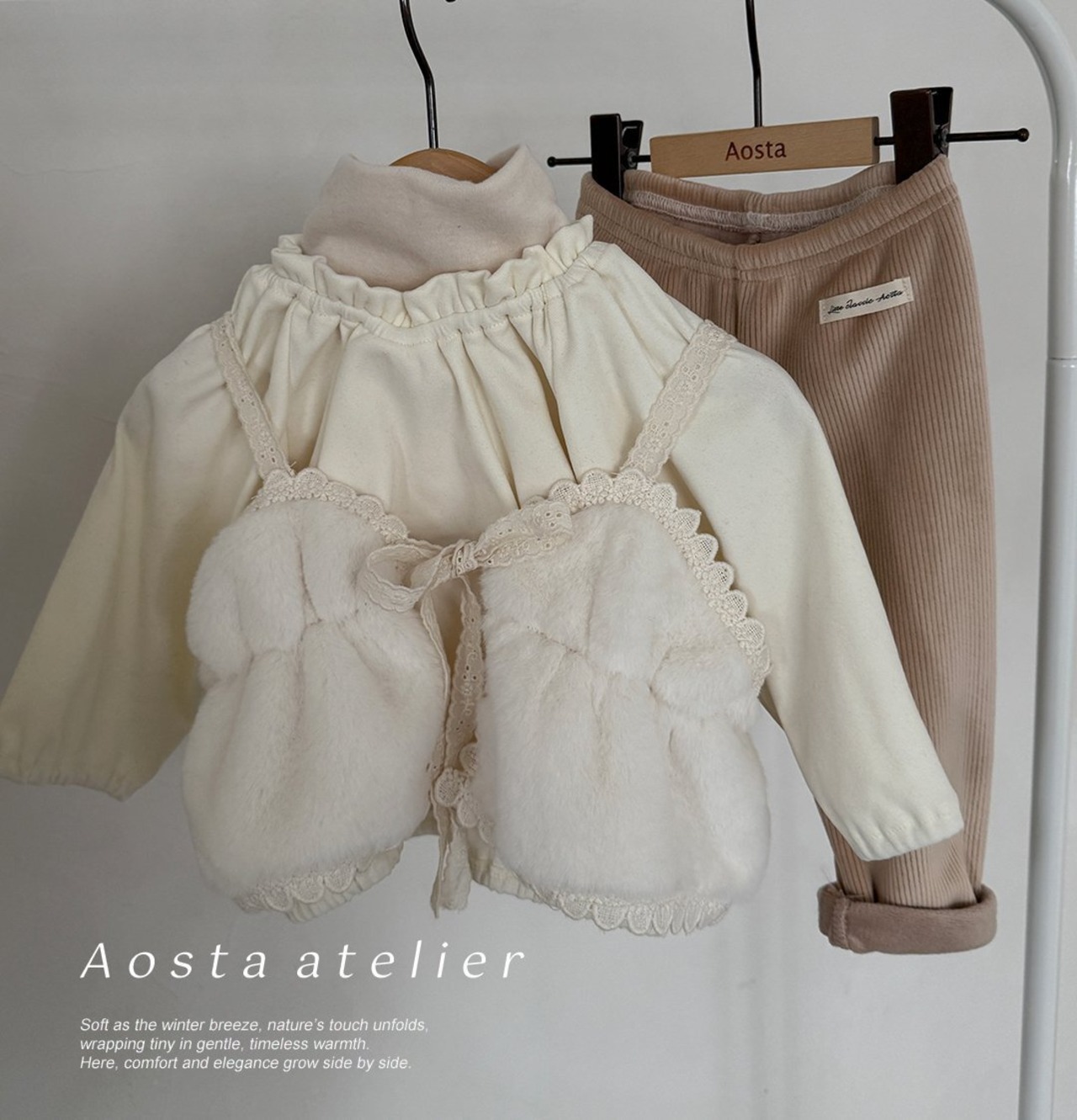 【Aosta】 ルヴェブラウス／アイボリー（70–110cm）2025冬 - 6