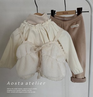 【Aosta】 ルヴェブラウス／アイボリー（70–110cm）2025冬