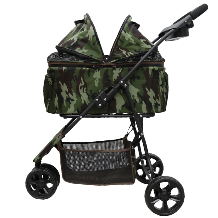 3輪 ペットカート プラスわん 2way 甘えん坊バギー (迷彩 カモフラ  