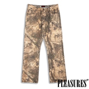 【PLEASURES/プレジャーズ】HENDRIX FLARE JEANS デニムパンツ / BROWN TREE / HOL25-13806