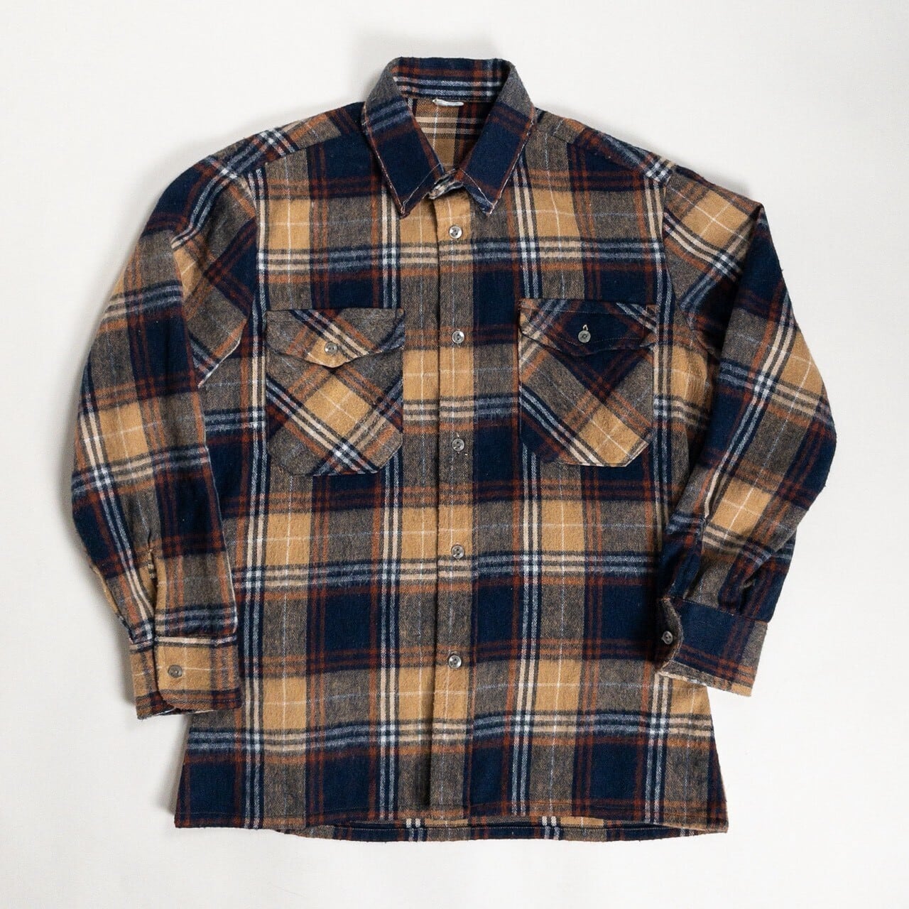 1990s "Euro Vintage" Brown Wool L/S Shirt