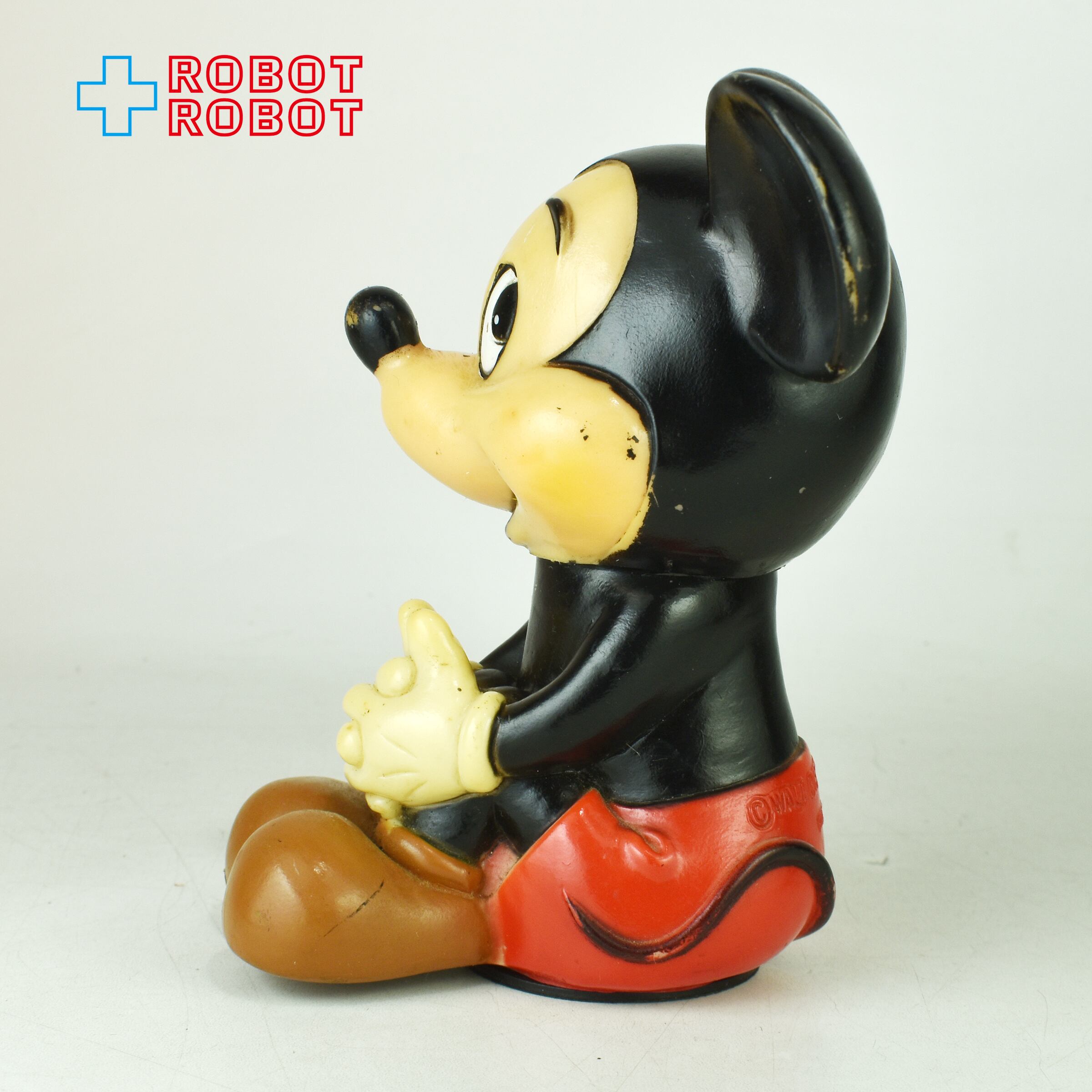 ディズニー ミッキーマウス おすわり ソフビ貯金箱 ラバードール KOREA