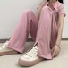 かっこいい！スラックスパンツ かっこいい！ 脚長効果！スキニーパンツ 韓国ファッション ゆったり 着痩せ 薄手 夏 ハイウエスト ストレート ワイドパンツ レディース ロングパンツ