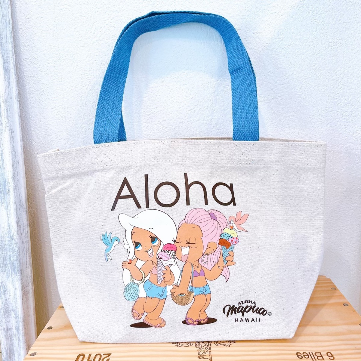 とってもキュートでアロハなマプアちゃんランチバッグ【blue】 | hana 