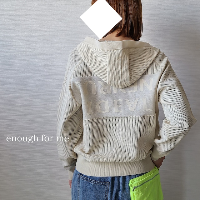 【enough for me】ロゴメッシュフーディー(24008)