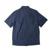 L.L.Bean エルエルビーン チェック柄 シアサッカー 半袖シャツ L-REG/ブルー/カナダ製