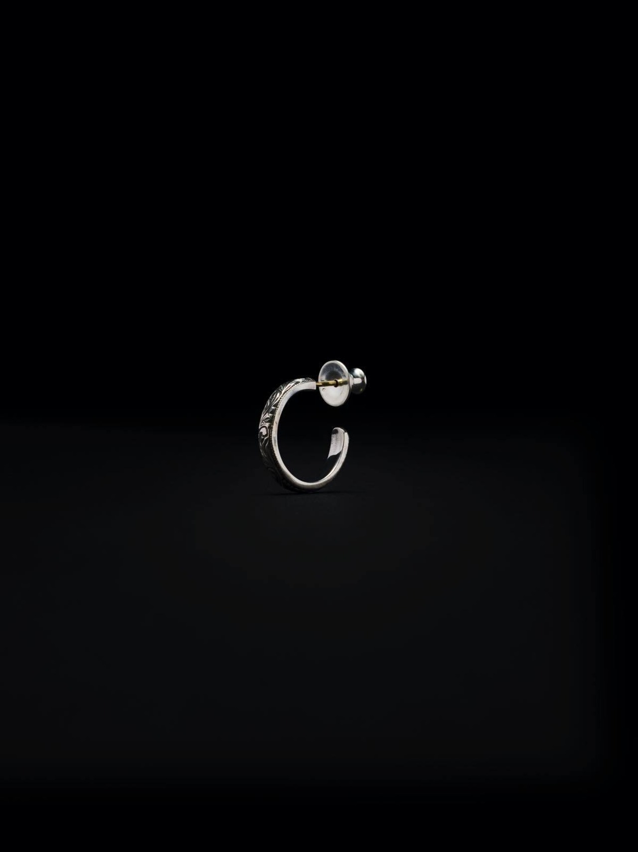 Engraved Hoop Small Earring