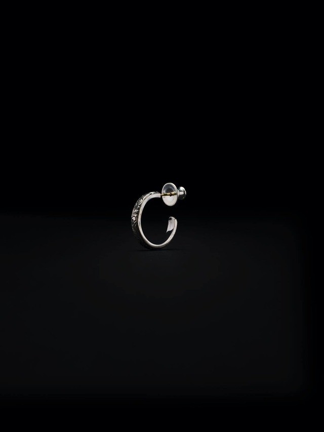 Engraved Hoop Small Earring