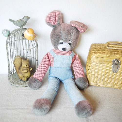 デニムサロペット　レトロベア　ドイツ