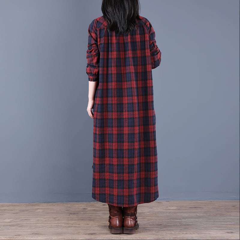 タータンチェックシャツワンピース（2色）10099 | さらり＊ふわり