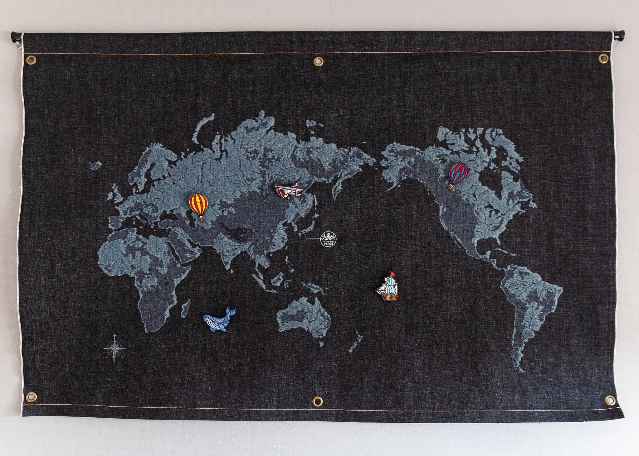 世界を旅するワッペン 単品【飛行機】 | Setouchi DENIM