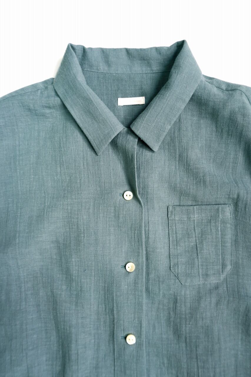 Hemp Gauze Open Collar S/S Shirt