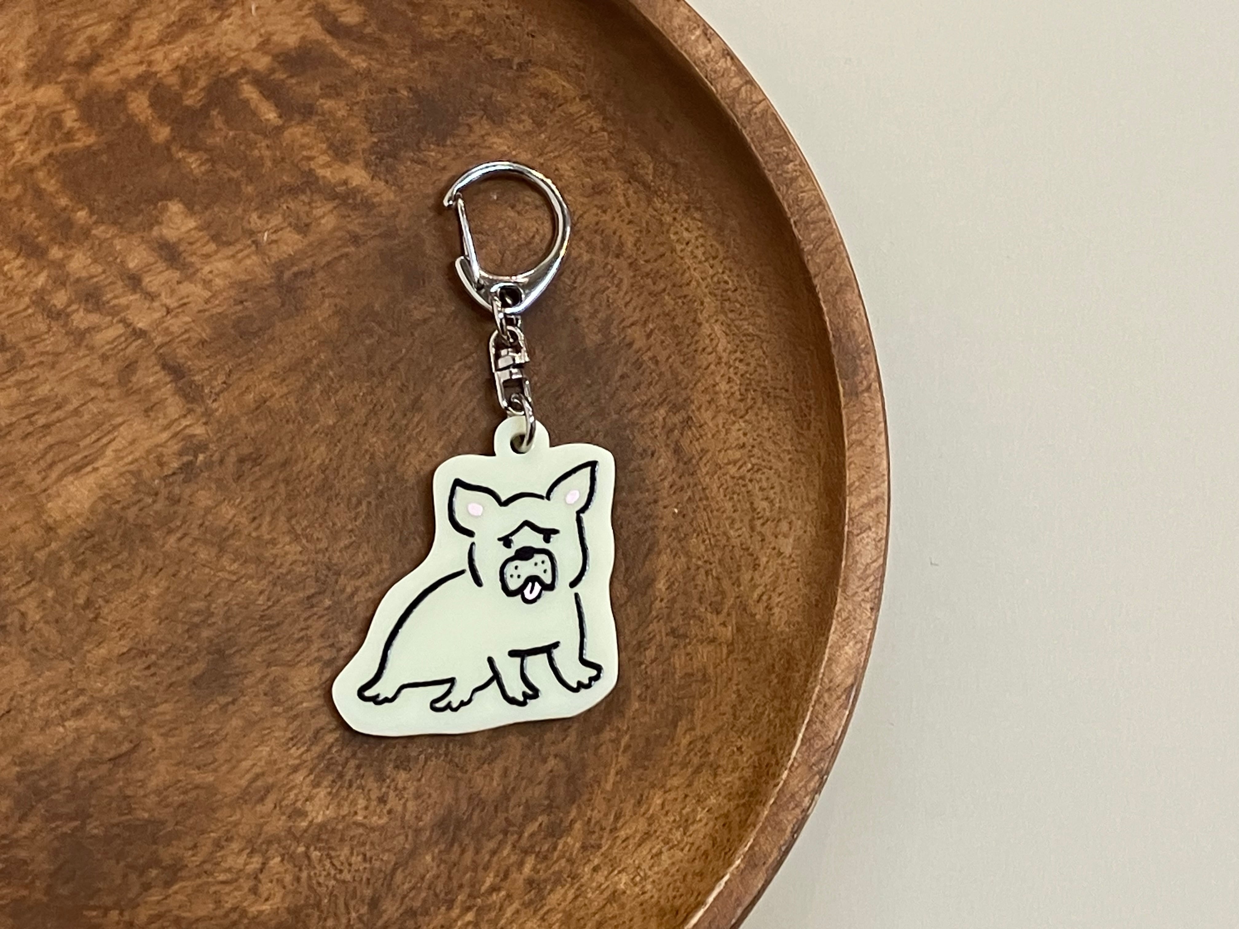 ホワイトチョコアクリルキーホルダー | yukino shop