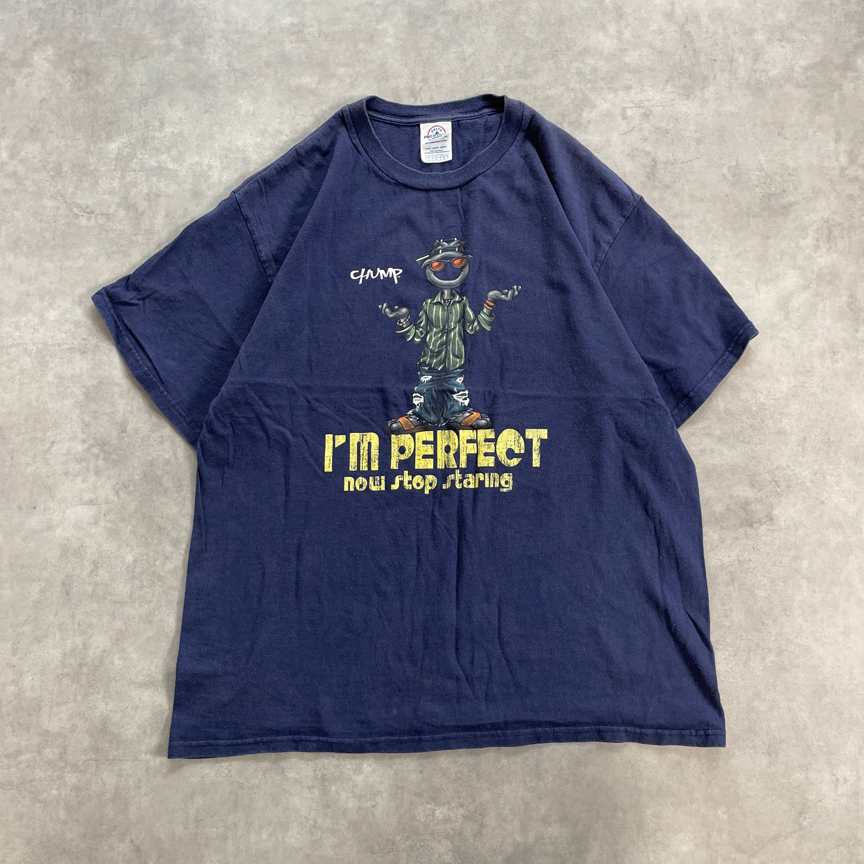 90s ''I'm PERFECT'' おもしろvintage T-shirts ヴィンテージ