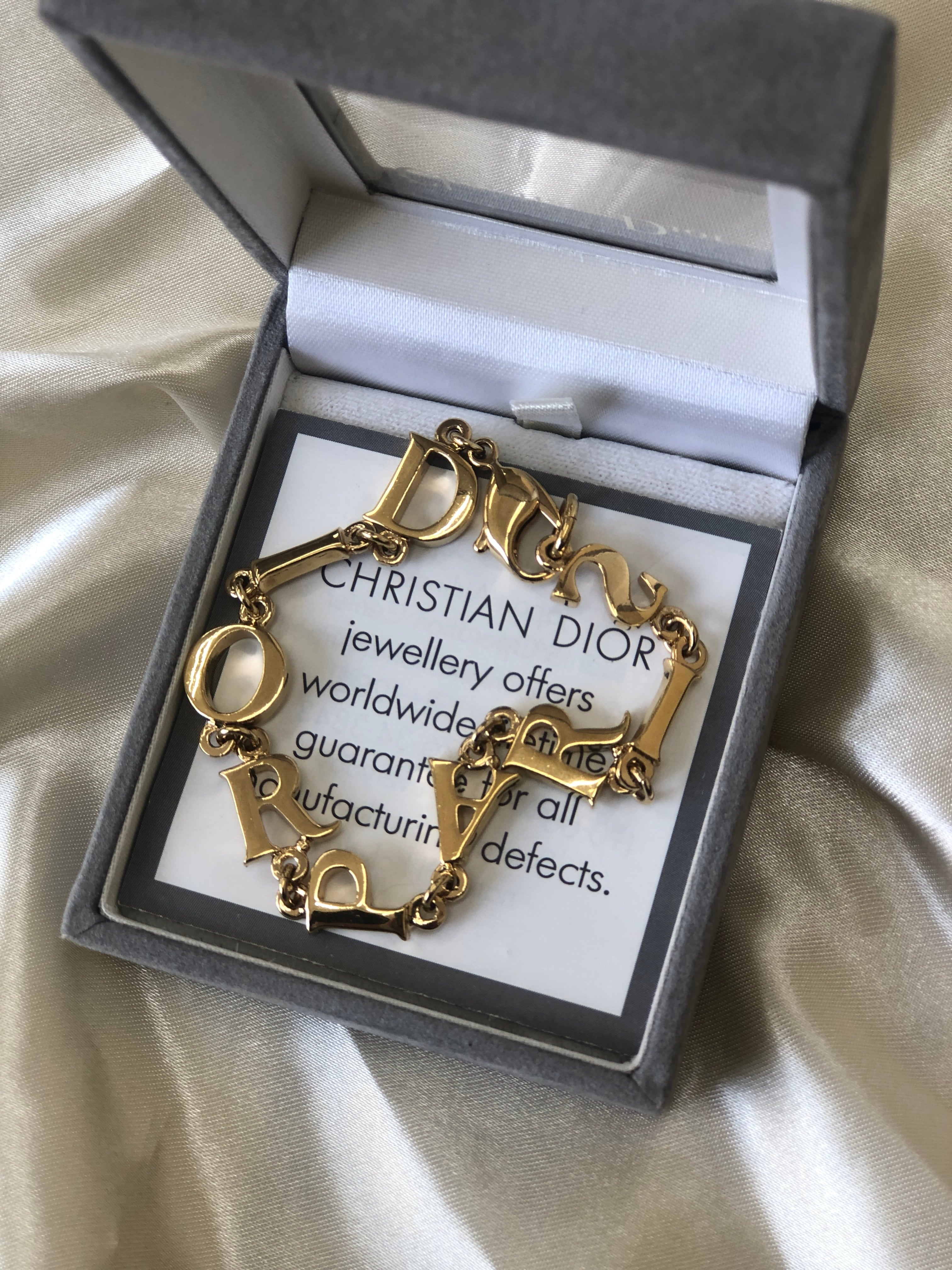 Christian Dior ディオール ロゴ ブレスレット ゴールド vintage