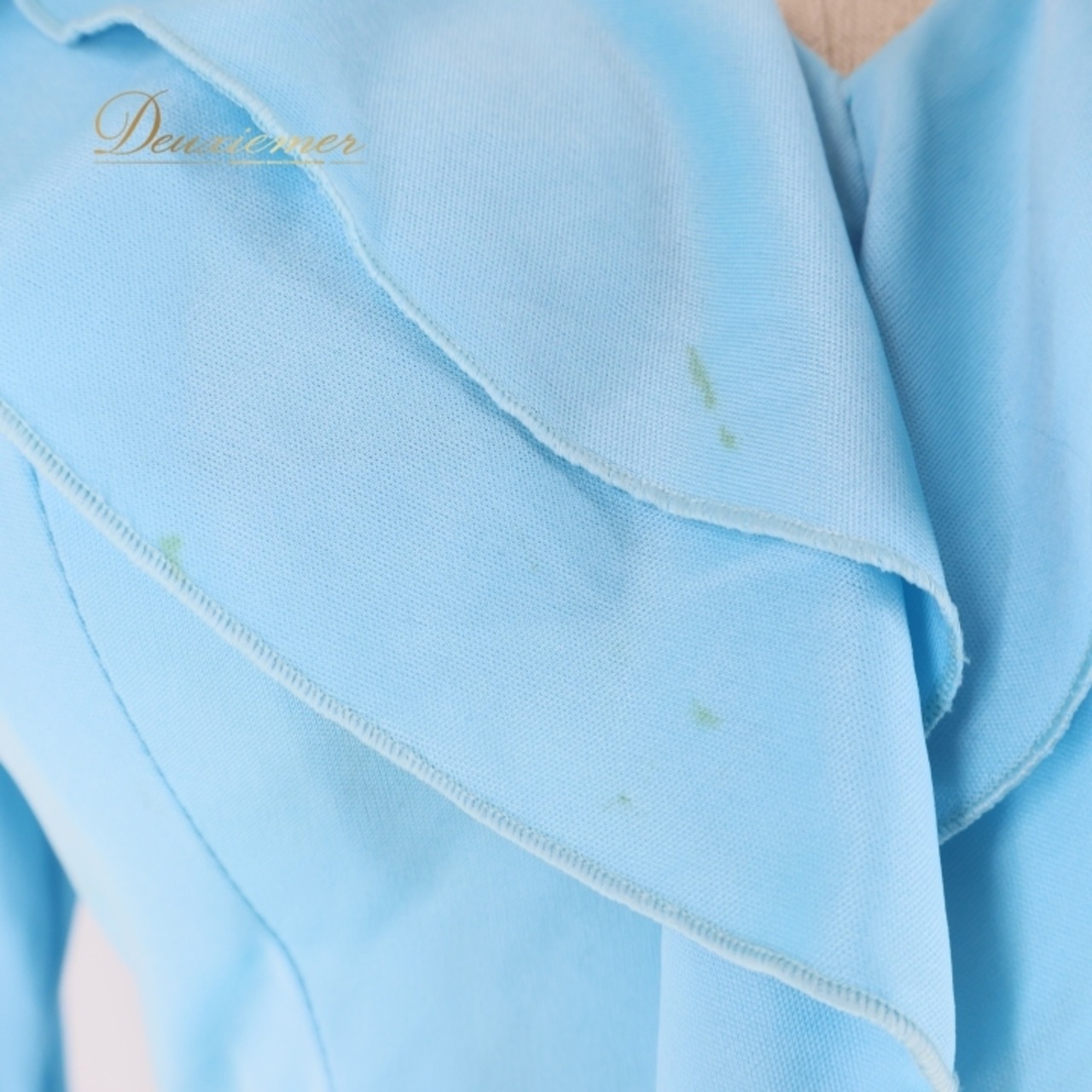 フラメンコ 衣装 トップス ブラウス 水色 無地 フリル ダンス パーティ 発表会 レッスン 練習着 ブルー系 スカイブルー 大人用 レディース 踊り用 おしゃれ お出かけ フォーマル コスチューム