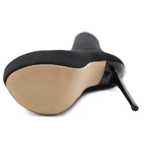 美脚ソックスニットニーハイブーツ16cm | 厚底シューズ・レディース