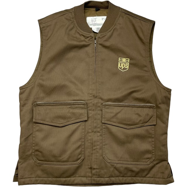 《M》UPS G.A.RIVERS ジーエーリバーズ 企業ロゴ ワークベスト ダックベスト USA製 no.4369
